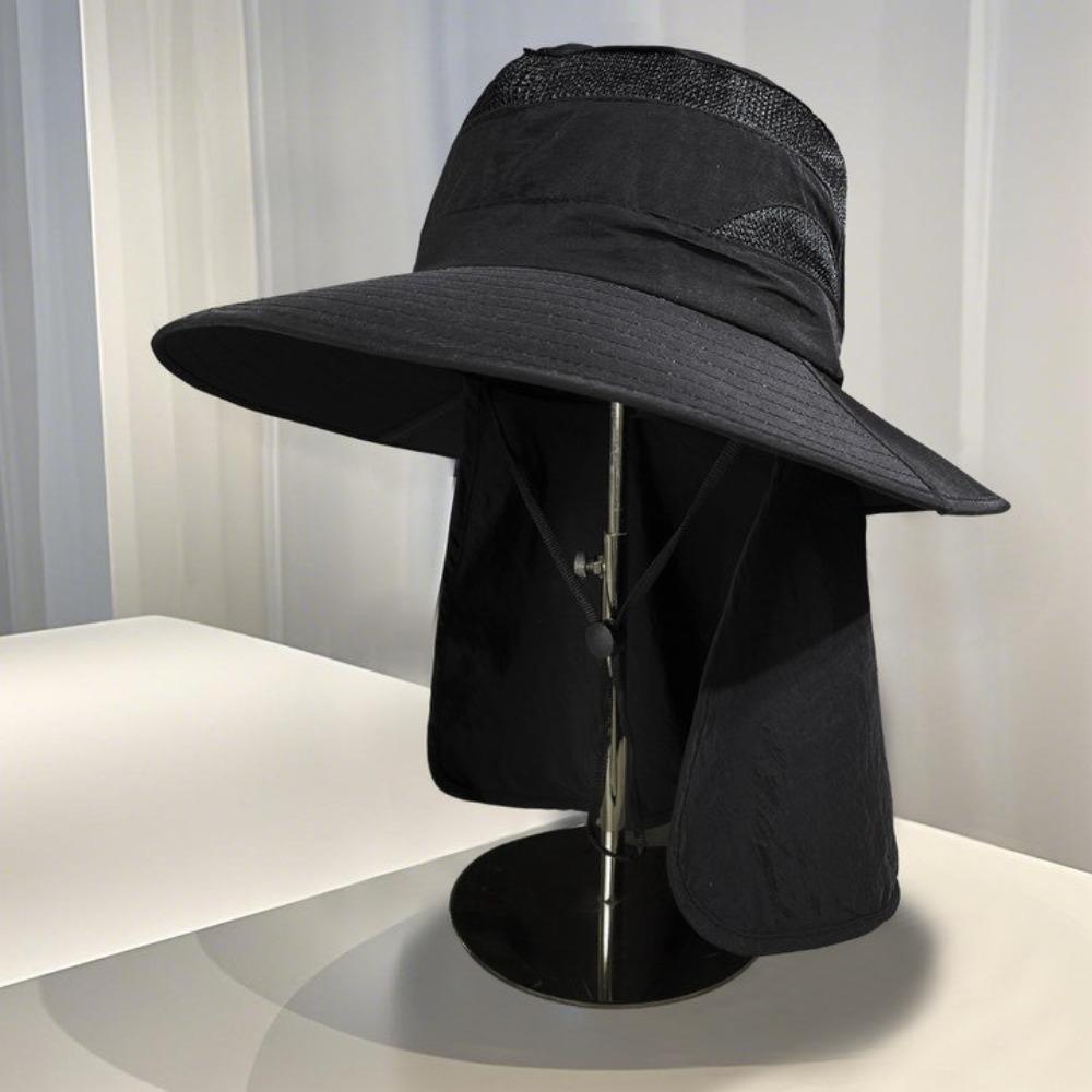 

Neck Protection Shawl Beach Cap Anti-UV Sunscreen Hat New Bucket Hat Men Women
