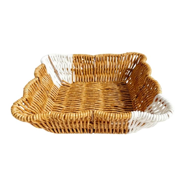 

Elegant Bicolor Serving Plate For Fruits Pastries And Hors D oeuvres High Quality Polypropylene Food Safe Serving Tray big