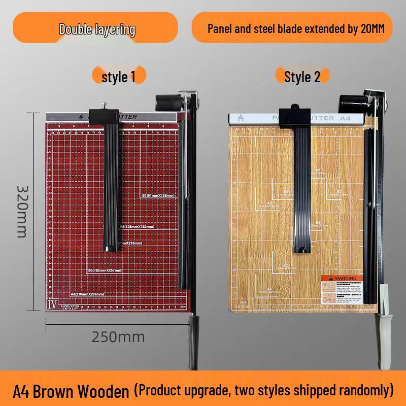 A4 Manual Paper Cutter - Steel & Wooden Photo Cutting Knife