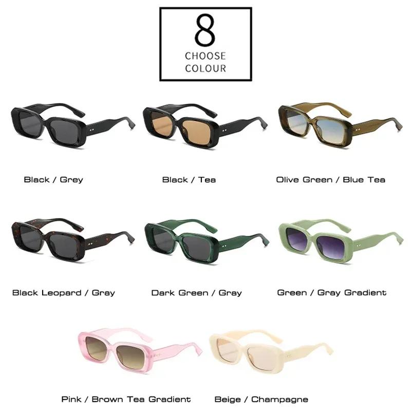 Retro Square Sunglasses Men Fashion Gradient Shades UV400 Women Trending Rivets Sun Glasses