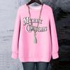 Ladies' Christmas Printed Round Neck Long Sleeved T-shirt Sweatshirt Top