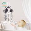Happy Monkey Black & White Baby Rattle and Stroller Wind Chime