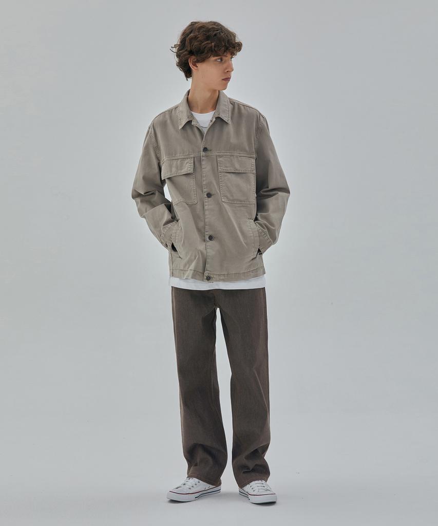 Rul And Y Denim Wide Fit Selvedge Pants Khaki