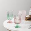 225ml Creatief Gekleurd Glas Kelk IJscoupe Glas Koude Drank Fruit Thee Beker Voetje Dessertbeker Decoratief Glas