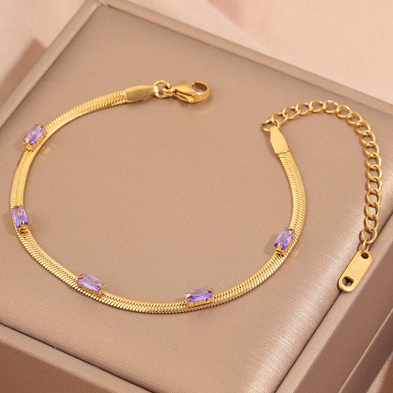Popular bracelet, titanium steel does not fade, love zircon bracelet, high-end female light luxury niche bracelet, bracelet.