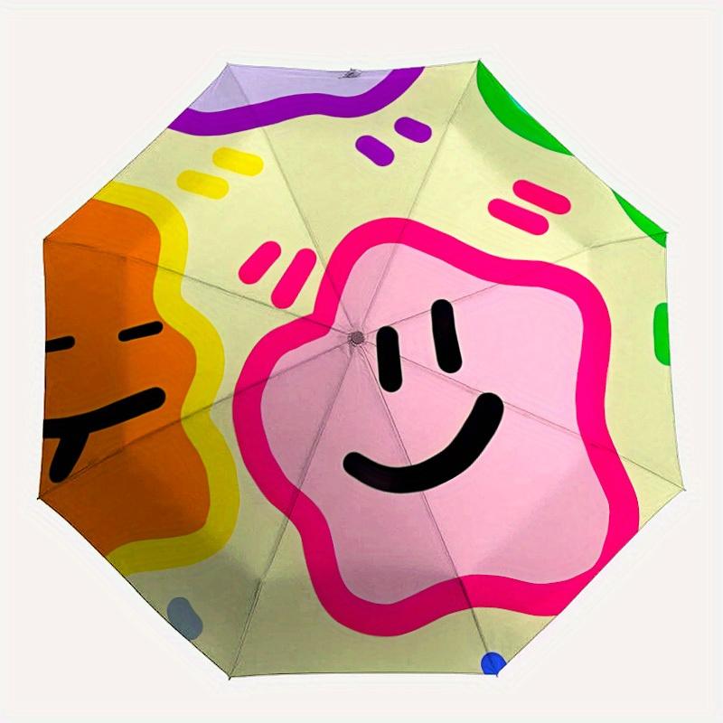 

1pc Colorful Abstract Art Automatic Open/Close Umbrella, Umbrella with cartoon Design, Portable Compact Umbrella for Men & Women, Good Holid