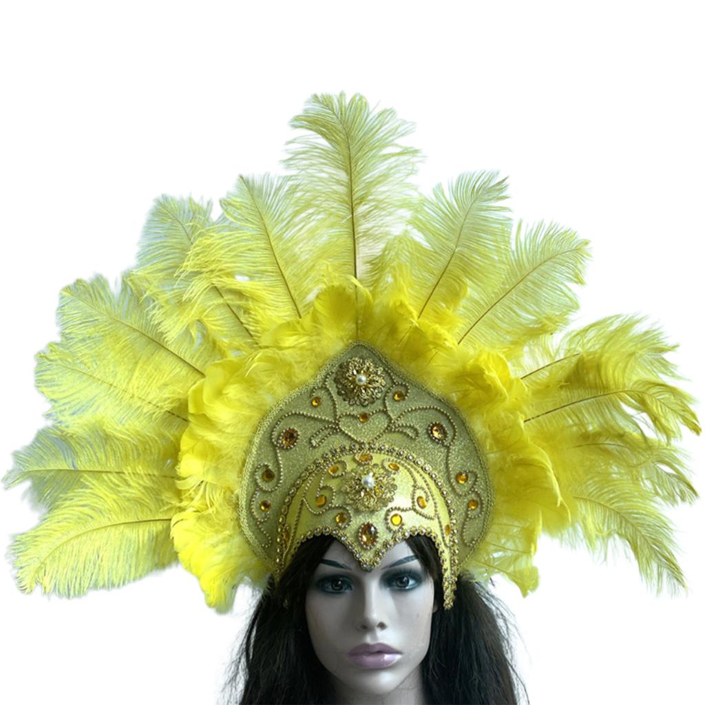 Popular Feathered Hairband Festival Costume Props Headband Samba Headdress Carnivals Party Celebration Props Headpiece