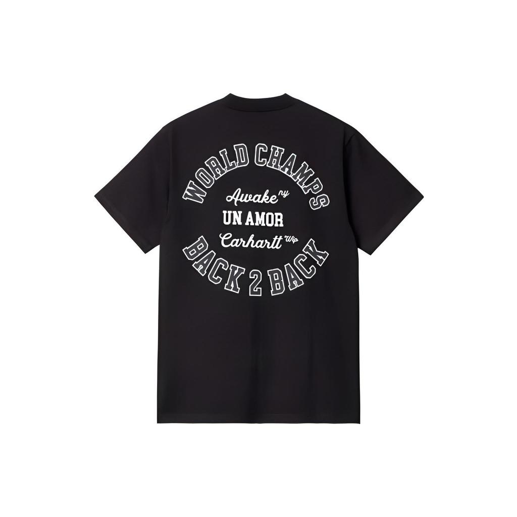 Carhartt WIP X Awake NY Collaboration SS23 Pocket Logo Printed Short Sleeve T-Shirt Unisex T-Shirt I031349-07Q-XX
