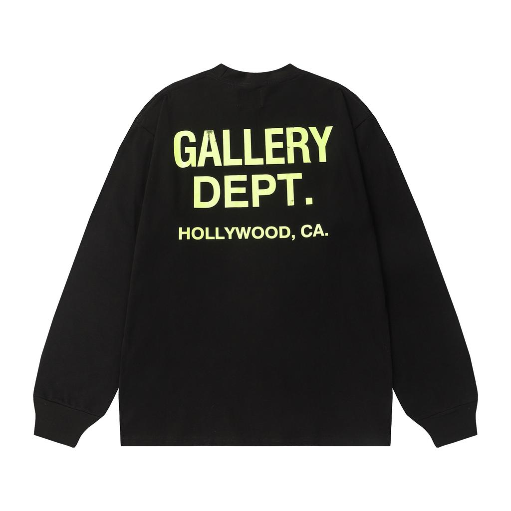 GALLERY DEPT Letter-Printed Trendy Brand Loose Crew Neck Long-Sleeve Sweatshirt Unisex High Street Thin Base Layer