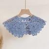 Hollow Crochet Lace Detachable Collar Shawl O-Neck Doll False Collar Shirt Women Hollow Crochet Lace Detachable Collar