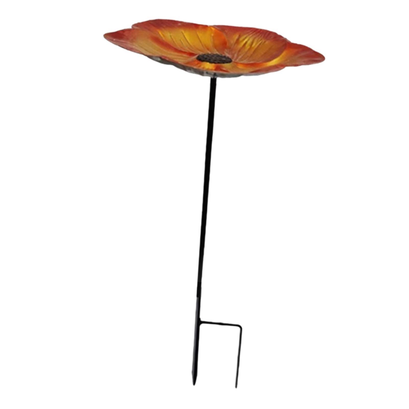 

Birdfeeder with Metal Stake Decorative Multipurpose 50cm Height Flower Shape золотий коричневий колір