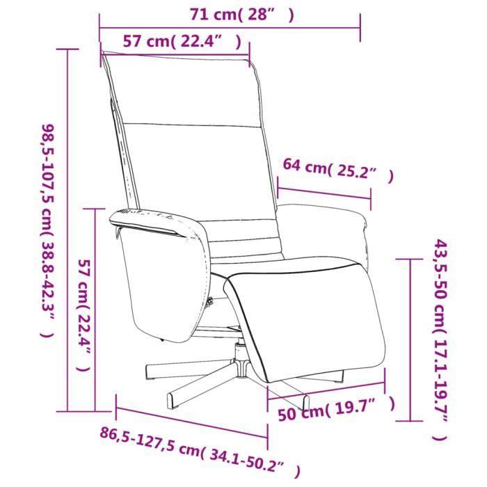 VidaXL Recliner Armchair with Footrest Cappuccino Faux Leather 356644
