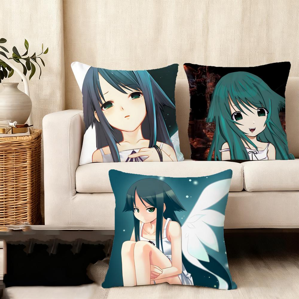 SSaya No UtaA Song Of Saya Cushion Cover Plush Fabric Soft DoubleSided Printed Sofa Warm Winter Home Child Gift Pillow Case