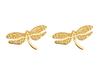 Gold-Plated Silver Horse Earrings for Women, Stud Earrings, Hoops, 8mm, Silver 925