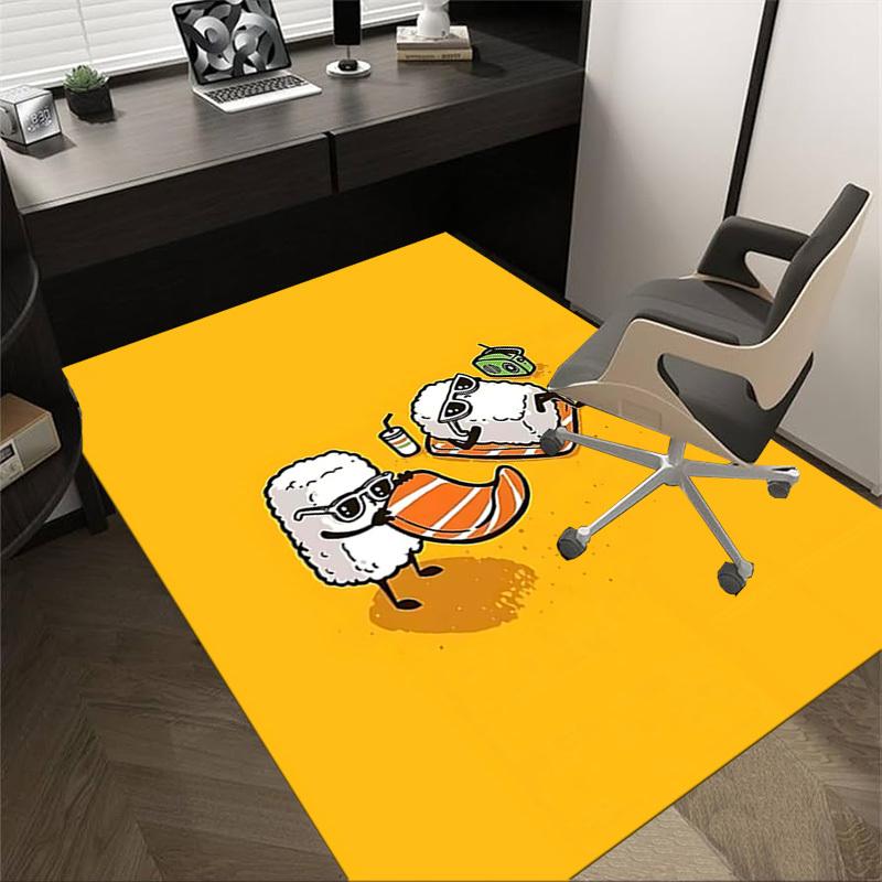 

1PC Sushi Beach Non-Slip Floor Carpet Compatible for Office&Living Room&Bedroom&Dining room - Flat- Soft & Pattern, Vibrant Colors-W299 60cm by 90cm