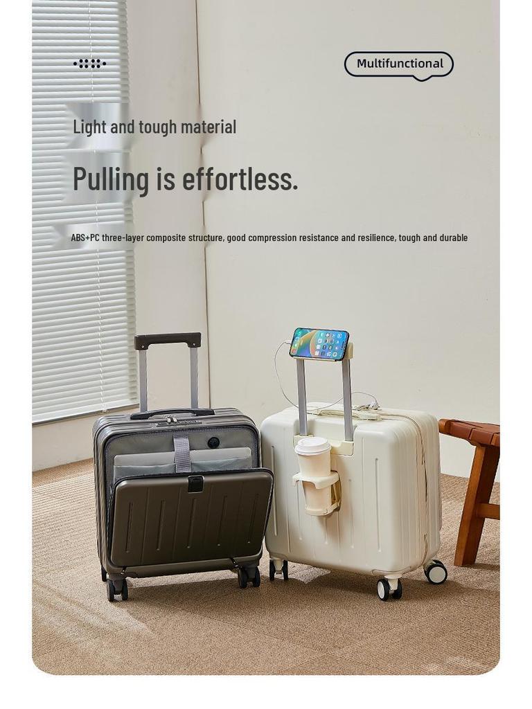 18" Rolling Laptop Carry-on: Men's & Women's Luggage with Side & Front Openings, 20" for Short Trips, with Combination Lock