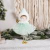Festive Christmas Tree Ornaments: Pointed Hat Mesh Girl Pendants