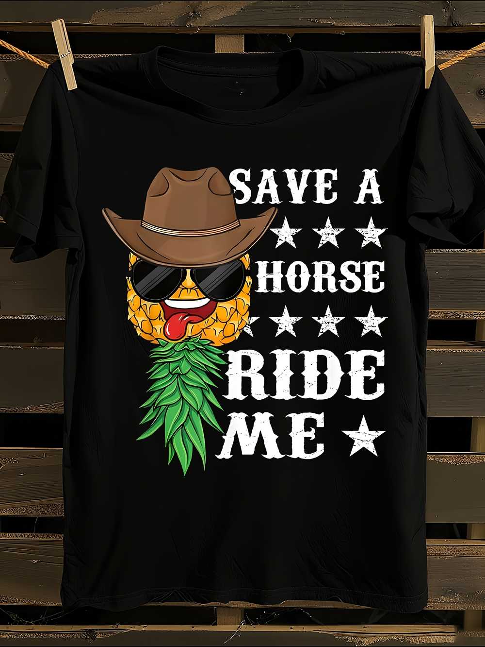 

Funny Cowboy Pineapple T-Shirt Mens Tshirt Womens Tshirts with Letters Print Short Sleeves T-Shirt Casual Street Tee Shirt Top XL