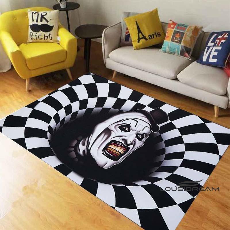 New3D Vortex Illusion Rug for Living Room, Home Decor, Sofa Table Large Area Rugs, Bedside Foot Mat Bedroom, Non-Slip Doormat