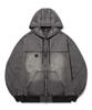 Trillion Vintage Washed Denim Work Zip-Up Hoodie_Light Gray