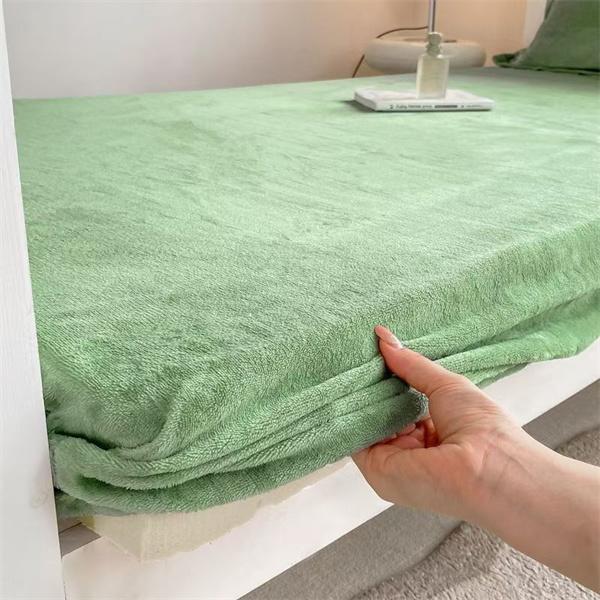 High-quality Soft Velvet Fitted Sheet with Elastic Bands Non Slip Adjustable Mattress Covers for Single Double King Queen Bed 160x200cm