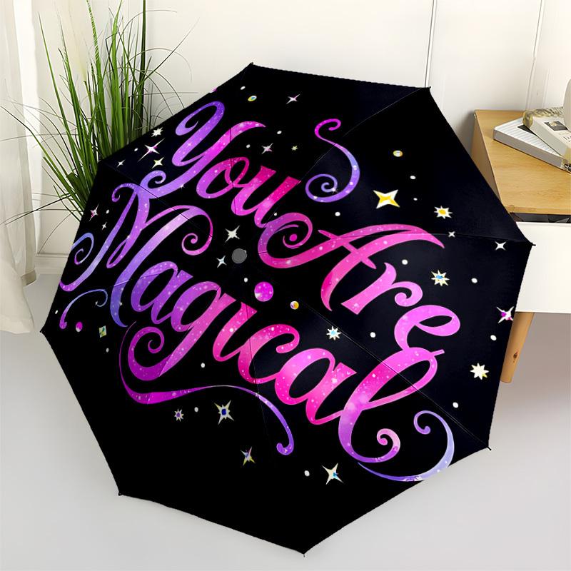 

1pc Magical Umbrella Portable Folding Umbrella Durable Iron Frame, Suitable for All Seasons Home Travel Outdoor yy260319039