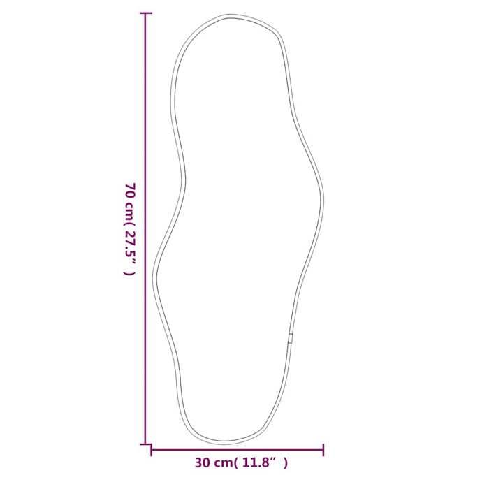 VidaXL Mural Miroir de Maquillage Coiffeuse Cosmétique Décoration de Chambre à Coucher Salle de Bain Salon Intérieur Argenté 348255