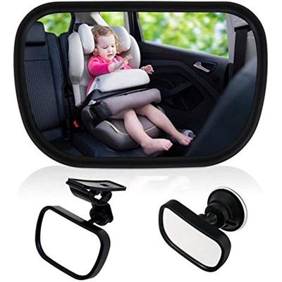 Dětské zpětné zrcátko 2 kusy Monitor Dětské zrcátko Zrcátko do auta Pro dítě Zpětné zrcátko Bezpečnostní Automatické Dětské zrcátko Nerozbitné sklo Bezpečnostní otočné o 360 °