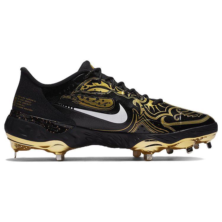 Nike Alpha Huarache Elite 3 Low Premium Schwarz Metallic Vivid Gold Herren Sneaker Weiß CV3553-001
