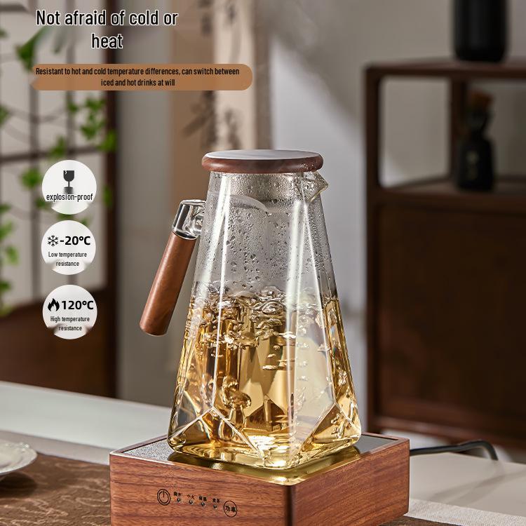 Yagang High-Temperature Resistant Glass Kettle Set for Tea, Living Room Cold Water Kettle Cup Set
