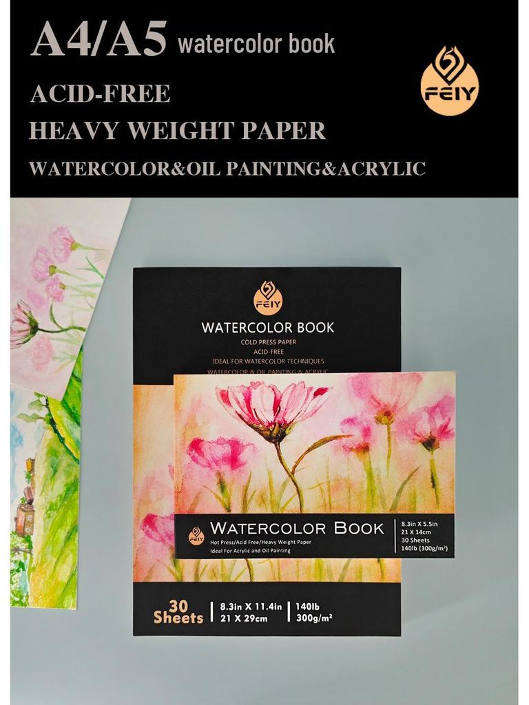Yuzhou Pigments Watercolor Sketchbook, 300g A4/A5, Art & Student Use