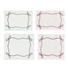 Napkin Nordic Style Embroidered Bow Pattern Cotton Linen Placemat Heat-Resistant Absorbent Fabric Napkin Cloth
