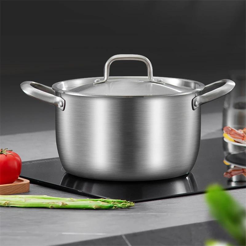 316 stainless steel soup pot Extra thick food grade soup pot Thickened double ear pot Electromagnetic furnace gas special pots
