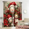 2pcs,Curtains Cute Snowman Christmas Family (2) Modern Curtains Versatile 100% Polyester Curtains All Seasons for Bedroom,