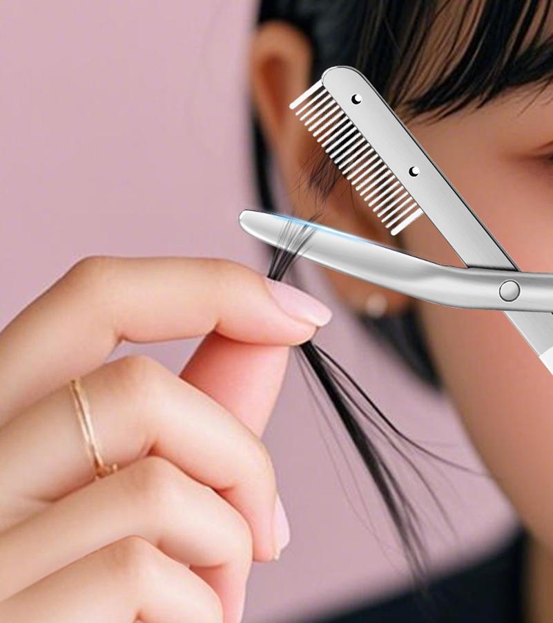 1Pcs Eyebrow Trimming Scissors with Combs Eyebrow Trimmer Kit Stainless Steel Grooming Eyebrow Shaping Scissors Tools