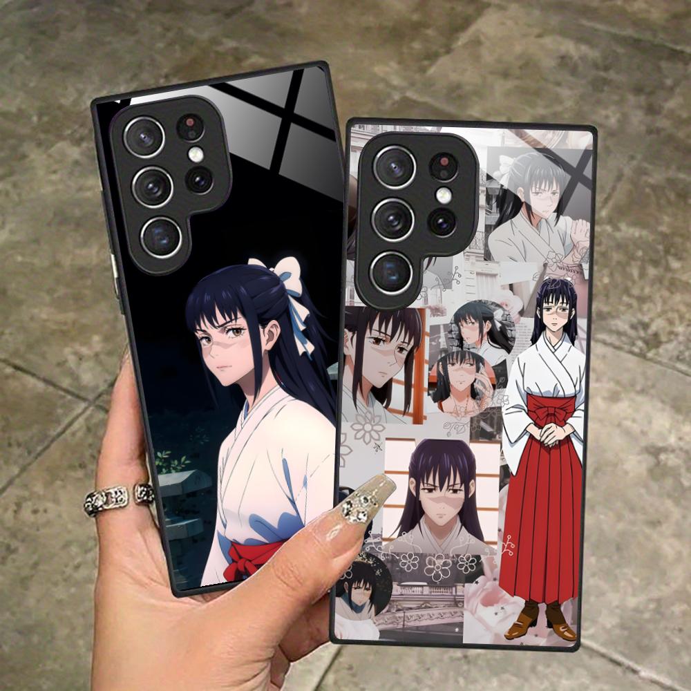 JJK Utahime Iori Glass Mobile Phone Case for Samsung Galaxy S26 S25 S24 S23 S22 S21 S20 Note20 Plus FE Ultra Colorful Cover
