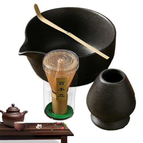 Matcha Set, Tea Ceremony Utensils Set, Matcha Chasen Set, Matcha Bowl Set, Matcha Whisk Set, Matcha Chasen, Matcha Bowl with Spout, Matcha Whisk, Spoo