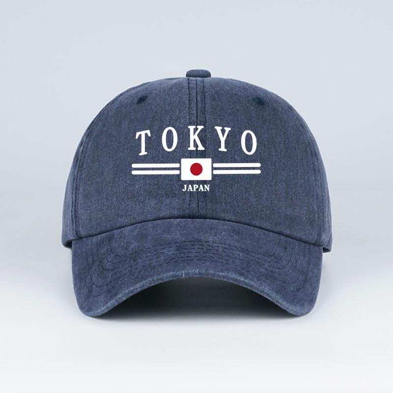TOKYO JAPAN Printed Washed Baseball Cap Tokyo Japan Urban Style Classic Fashion Daily Commuting Cycling Fishing Holiday Gift