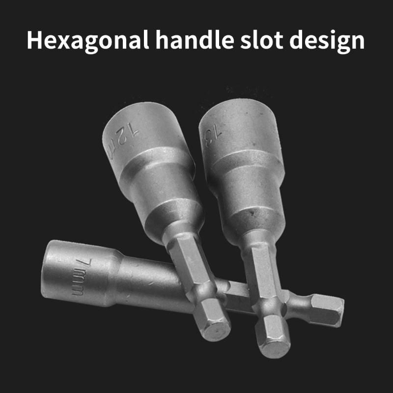 Impact Socket Magnetic Nut Screwdriver Hex Key Set Drill Bit Adapter Suitable For Power Drills Driver Maintenance 14pcs