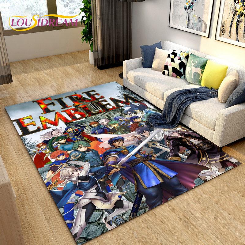 Fire Emblem Series Game Gamer Area Rug,Carpet Rug for Living Room Bedroom Sofa Doormat Decoration, Kids Play Non-slip Floor Mat