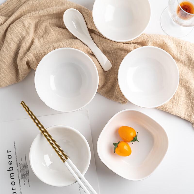 YANGGE Nordisch Weiß Melamin Reisschale