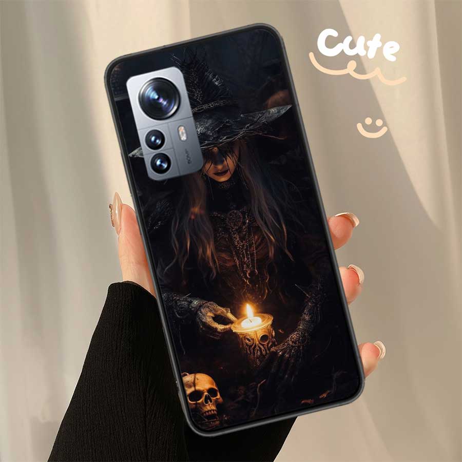 Halloween Moon Witch Horror Phone Case For Xiaomi Poco X7 X6 X5 X4 X3 GT NFC M4 M5 Pro 5G M3 Mi F6 F5 F4 F3 F2 F1 Capa Coque TPU
