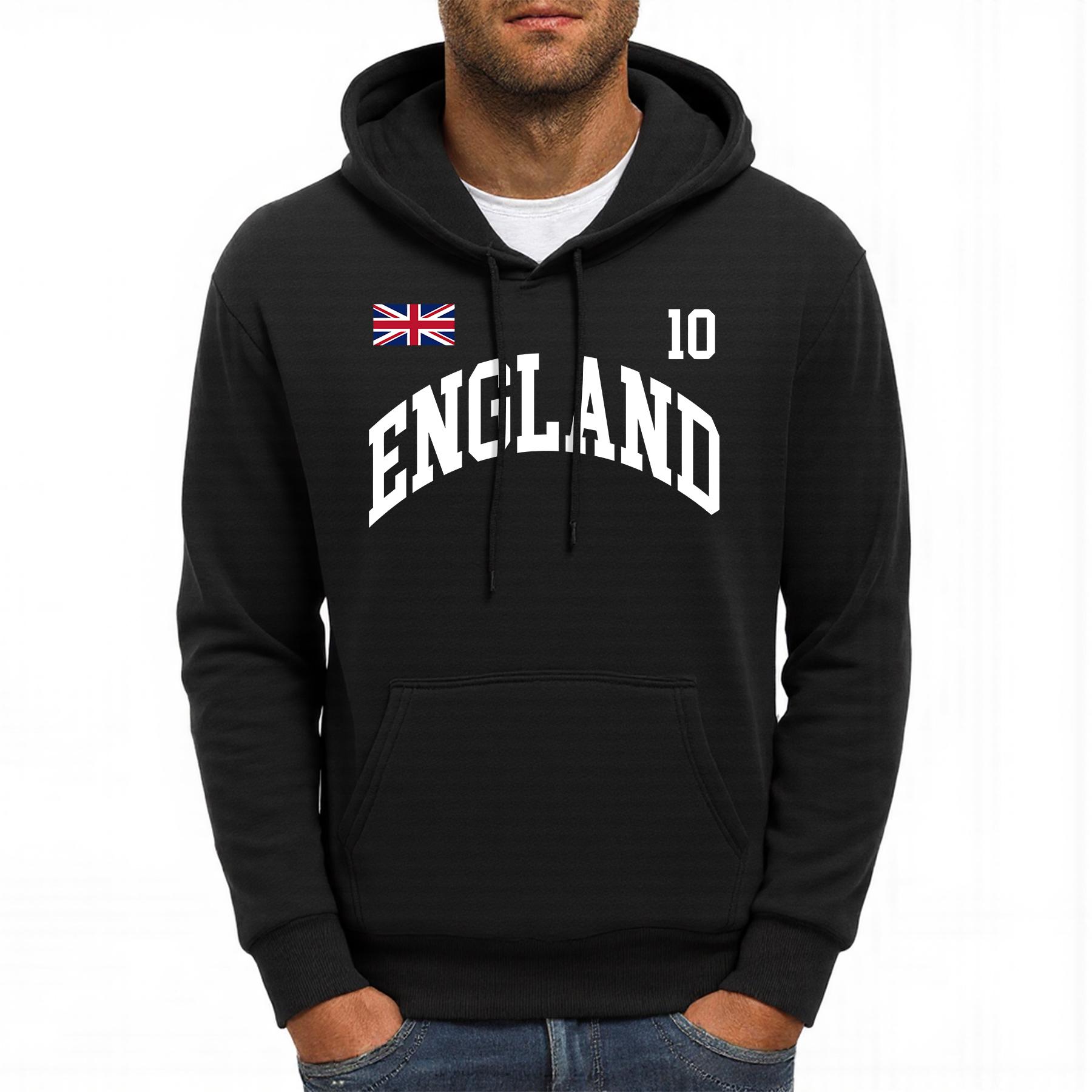 

Англия Письмо Принт Великобритания Мужское Худи Карман Флисовое Худи Осень Многоцветный Унисекс Спортивная одежда Оверсайз Хип-хоп Мужской Пуловер 3XL