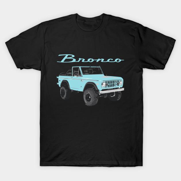 

Men Black Print T-shirt Cool Blue Bronco No-Cut Transfer Paper Print Cotton Tshirt XL