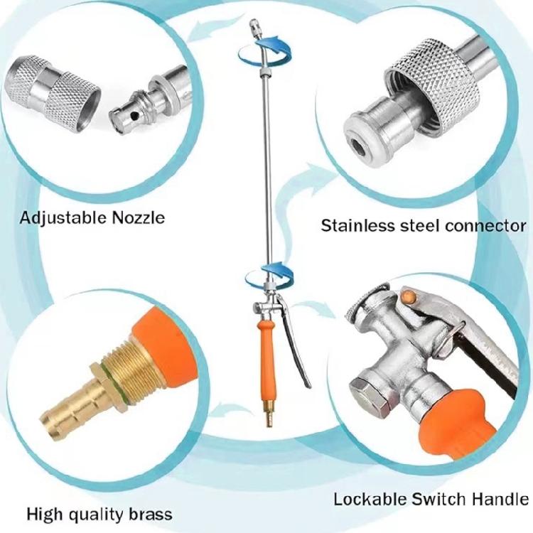 Convertible Sprays Poles With Steel Lock Mechanism Ergonomic Handle For Hard Deep Cleaning