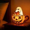 Halloween Resin Decorative Lamp For Home Party Indoor Outdoor Festival Display Hand Carved Artwork Safe Crafts