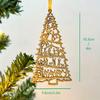 Mini Christmas Tree Pendant Christmas Trees Wooden Pendant Creative Hollowed Out Pattern Wooden Pendant Christmas Decorations