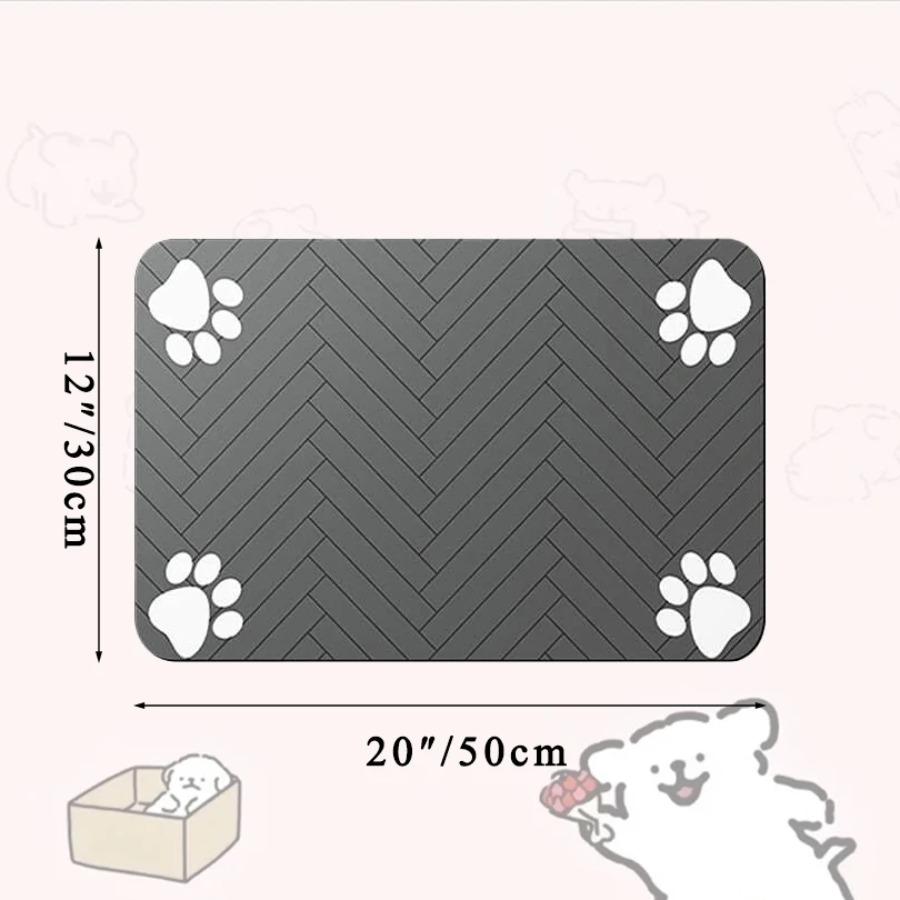 Pet Feeding Pet Placemat for Food and Water Bowl with Waterproof Rubber Backing Quick Dry Water Mat for Dog Cat