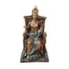 Figurină Zeiță cu Tron Finisaj Bronz Stil Antichitate Statuie Mamă Pământ pentru