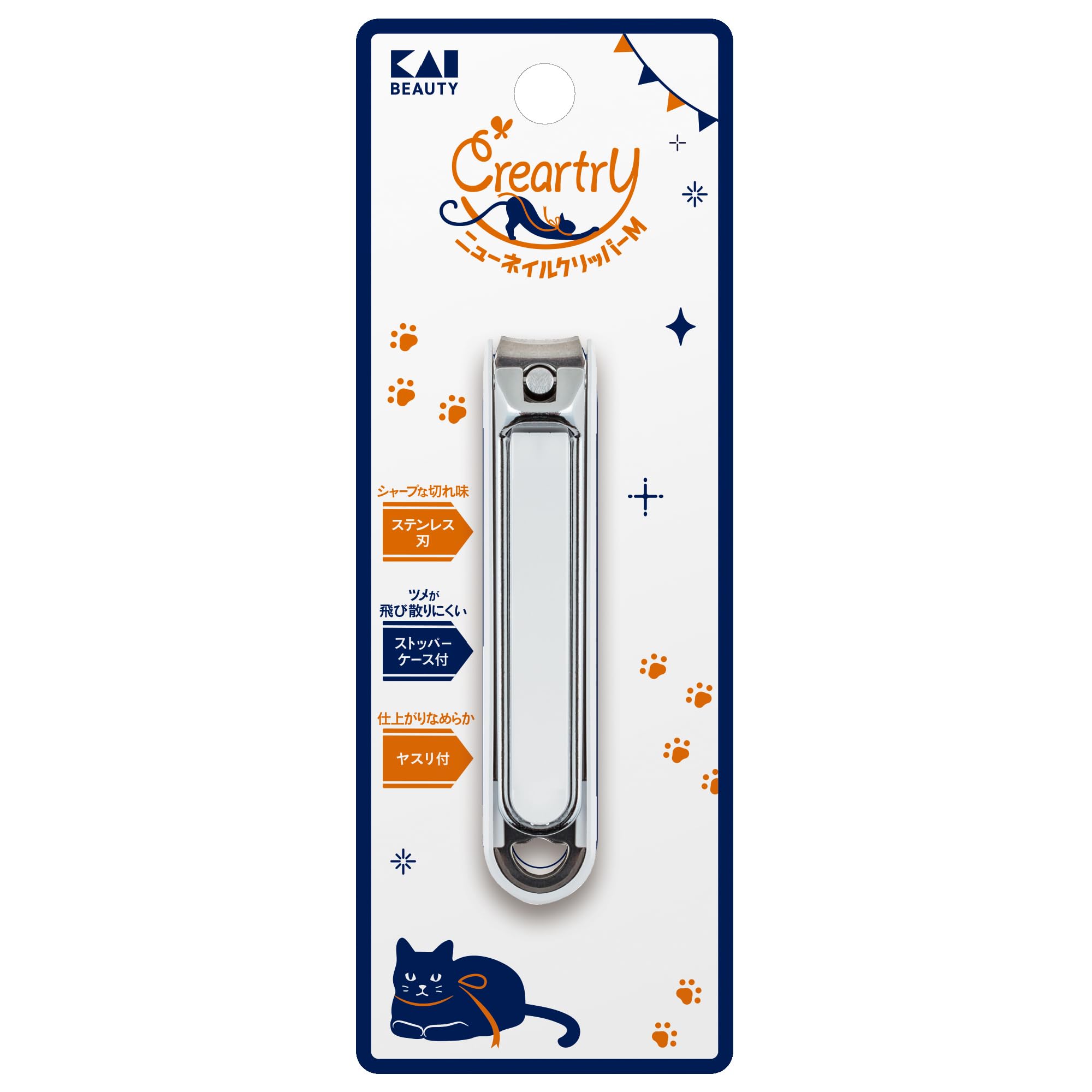 

Kai Cleartory Новый Маникюрный Кусачек M Изогнутое Лезвие Кусачки для Ногтей на Руках и Ногах HC4013 белый